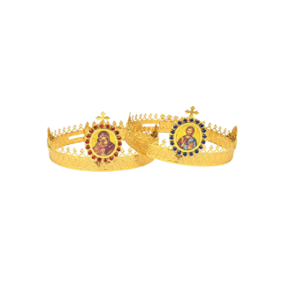 Свадебная корона цвета золота