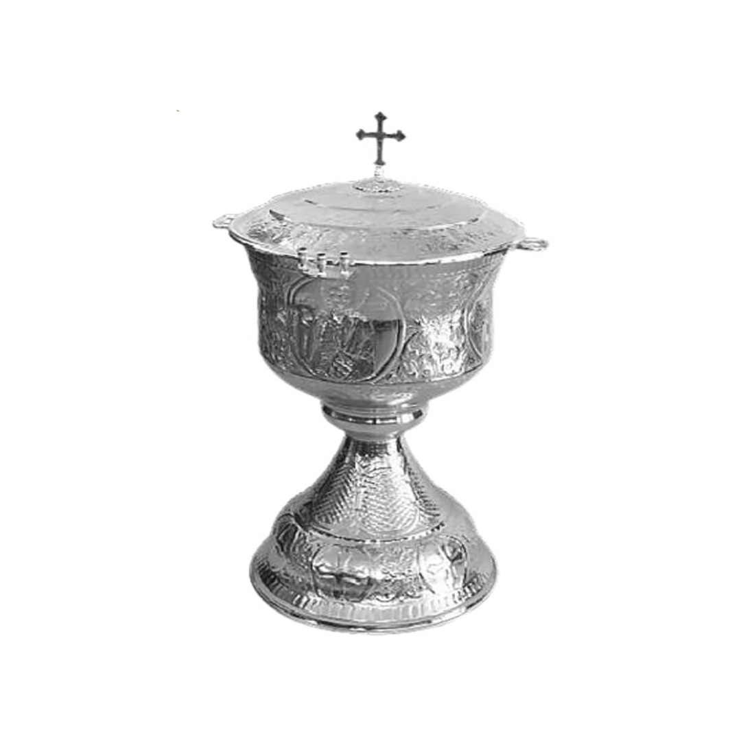 Piscină de botez sculptat Culoare Argintiu