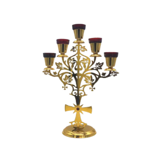 Лампа с пет светлини Разд. Цвят злато