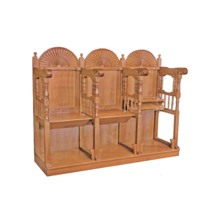 3-Sitzer-Bank aus Pappelholz