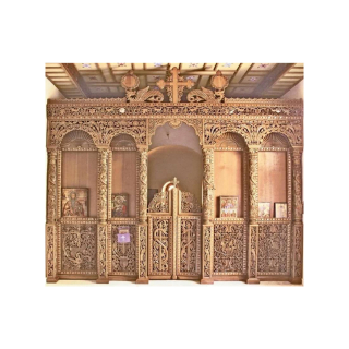 Chrámové byzantské topoľové drevo